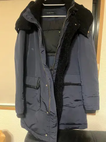 네이비 롱 다운 자켓