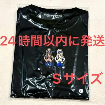 하마사키 아유미 T셔츠 ayu WORLD wide FAMOUS 블랙 S