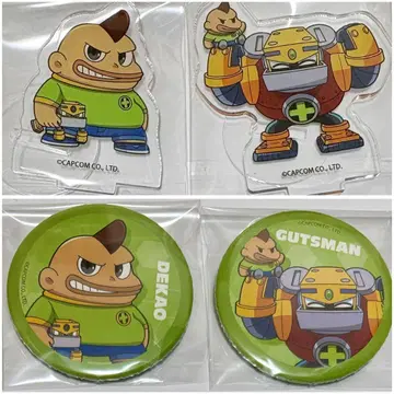 록맨 에그제 오오야마 데카오 & 갓츠맨 아크릴 스탠드 BIG 캔뱃지