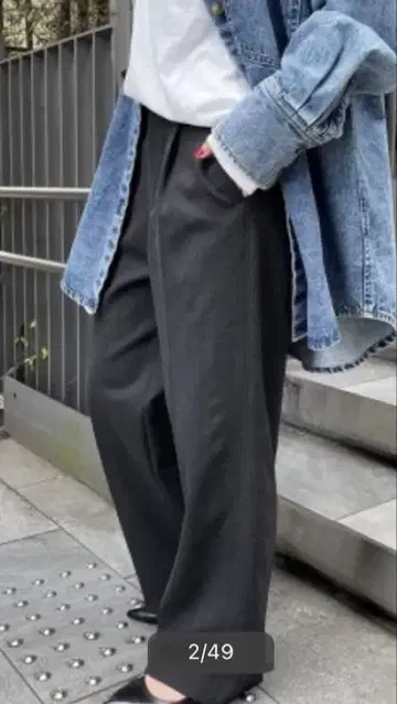 스픽앤스팬 하이브리드 더블 크로스 원턱 팬츠