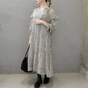 SHIPS any 애니멀 개더 프릴 원피스