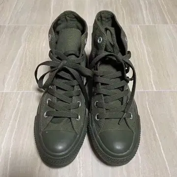 컨버스 올스타 여성용 카키 모노컬러스 하이컷 스니커즈