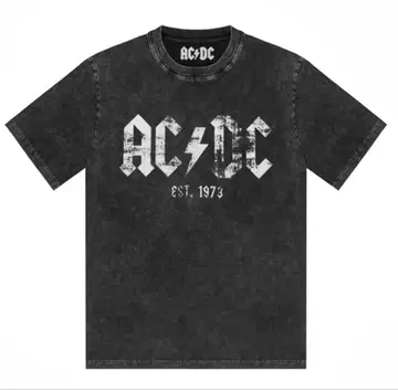 미사용 새상품 [ AC/DC 밴딩 티셔츠 ] 블랙 M 사이즈