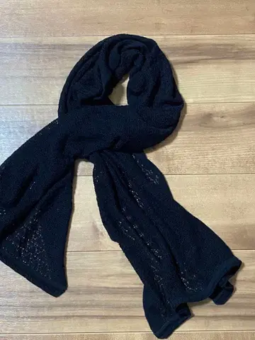 테비론 블랙 레이스 짜임 스톨 숄 머플러