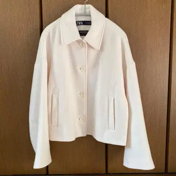 ZARA 드롭 숄더 숏코트 울