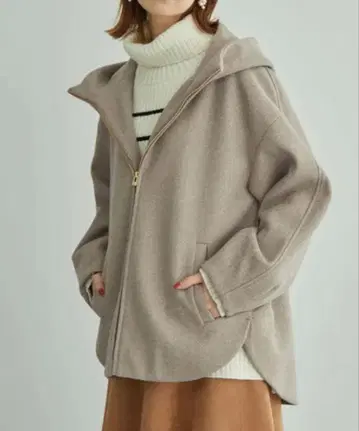 로페 피크닉 저지 멜톤 집업 후디 코트