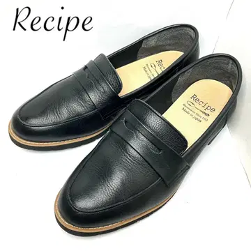 recipe 레시피 코인 로퍼 가죽 블랙 여성용