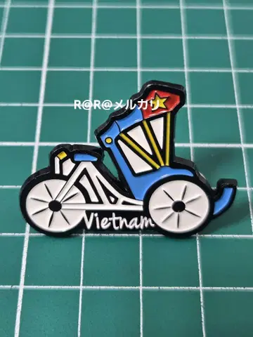 박람회 베트남관 핑배지 파란색 탈것 베트남 파빌리온