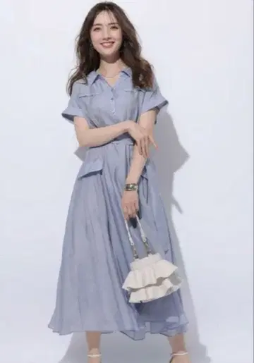 Apuweiser-riche 반팔 워크 셔츠 원피스