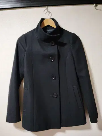 블랙 울 피코트 3버튼 S~M 사이즈