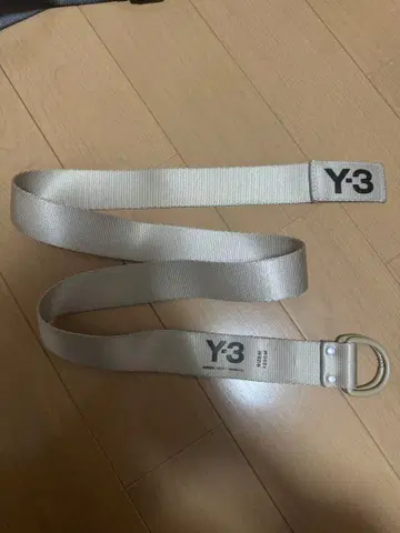 Y-3 베이지 D링 벨트
