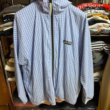 altus 리버서블 마운틴 후드티 체크 무늬