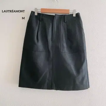 로트레아몽 울 스커트 블랙 38 일본제