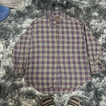 90s Abercrombie & Fitch 체크 셔츠 XL 홍콩 제조