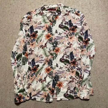 보타니컬 프린트 패턴 셔츠