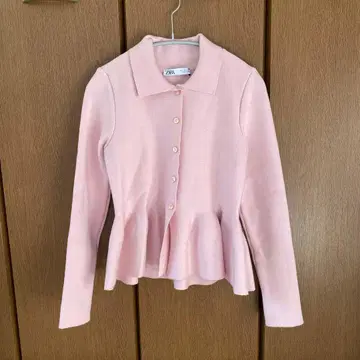 ZARA 니트 가디건 핑크