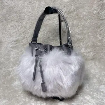 Histoire U 핸드백 2way 복조리형 퍼 가죽 그레이