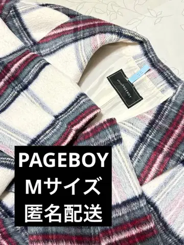 페이지 보이 체크 코트 아우터 새상품급