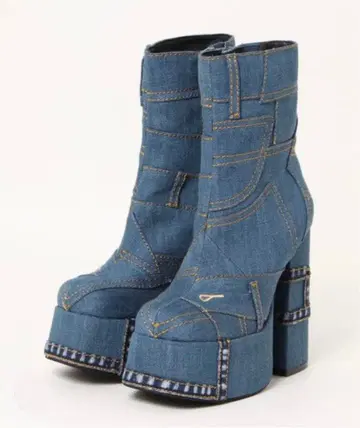 제프리 캠벨 데님 미들 부츠 Y2K