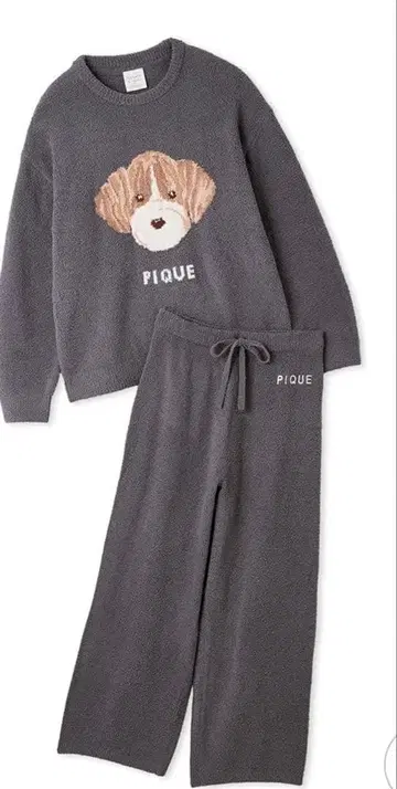 젤라또피케 머랭도그 패턴 풀오버 & 롱팬츠 세트