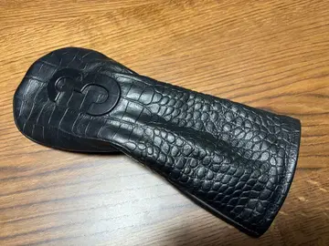 베젤 VESSEL LUX HC 블랙 가죽 크로커다일풍 골프헤드커버 3번