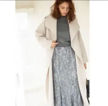 완판 인기! 새상품 FRAY I.D 2way 리버 가운 코트 아이보리