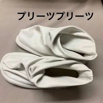 플리츠플리츠 Camper 콜라보 화이트 플랫슈즈 화이트 사이즈 23.5