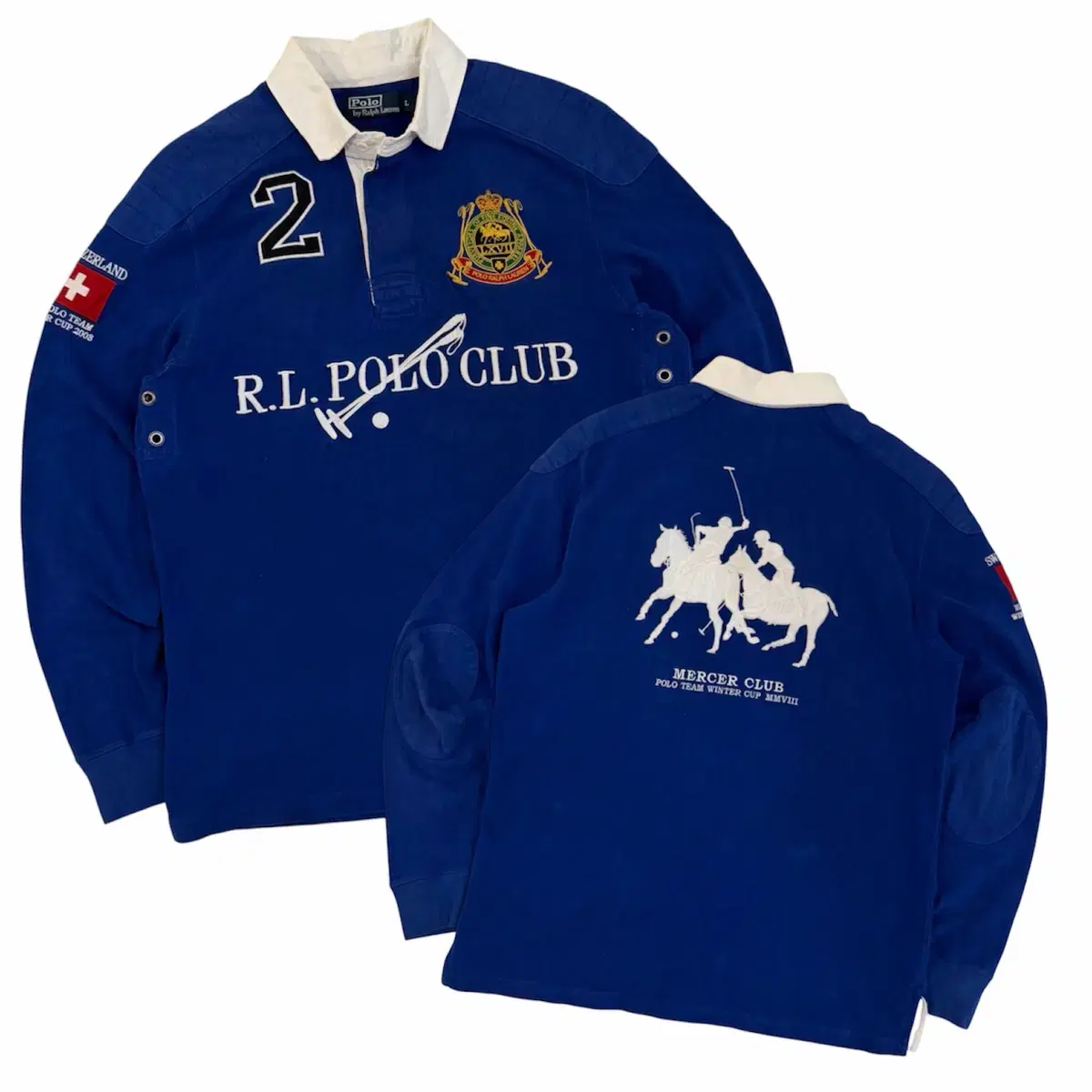90s Polo Ralph Lauren Big Pony Chief Keef Swiss Rugby Long Sleeve