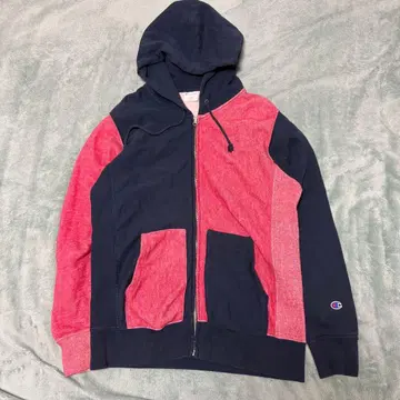 새상품급 챔피온 Reverse Weave 절개 지퍼 후드티