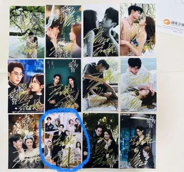 드라마 [이애위영] 선전 친필 사인 3 왕학체 백록