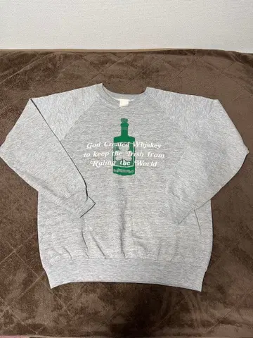 90s USA제 맨투맨 아이리쉬 위스키 메시지