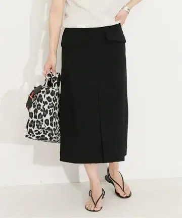 VERMEIL par iena 더블 크로스 세미 타이트 스커트