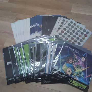 베이블레이드 D상 핸드 타월 F상 클리어 파일 & 스티커