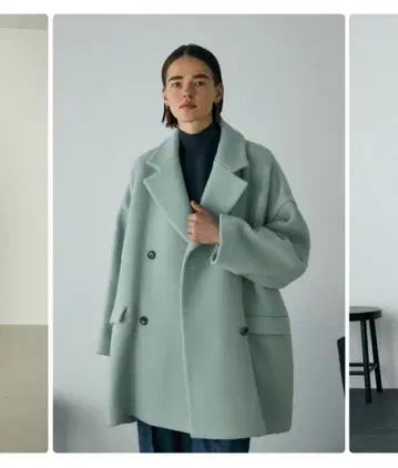 RIM.ARK 와이드 더블 브레스티드 CT/코트