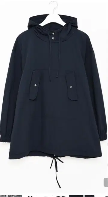 네이비 후드 부착 아노락 후드티