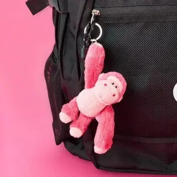 PLAZA 니키 NICI 봉제 인형 키링 핑크 고릴라 글리터 하트