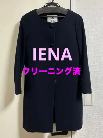 SLOBE IENA 슬로브 이에나 노카라 롱 코트 네이비 36