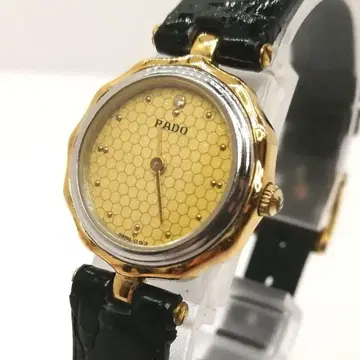 작동 RADO 손목시계 1P 다이아 콤비 골드 다이얼 [새 배터리]