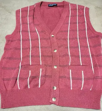 잭 니클라우스 빨간색 얇은 소재 가디건 사이즈 L