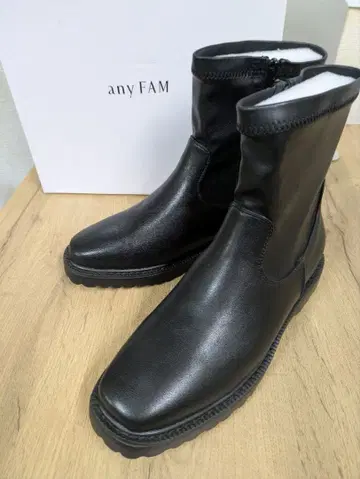 any FAM 블랙 사이드 고어 부츠 [ L 사이즈 24.5cm ]