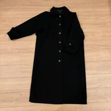 여성용 블랙 롱 코트 M 사이즈