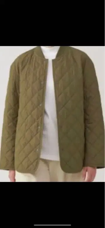 무인양품 택 포함 카키 워셔블 퀼팅 다운