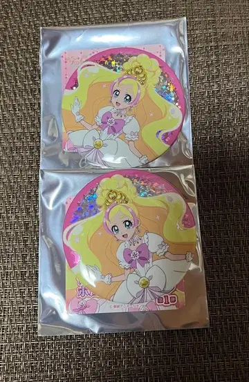 Go! 프린세스 프리큐어 10주년 메모리얼 홀로그램 캔뱃지 큐어 플로라