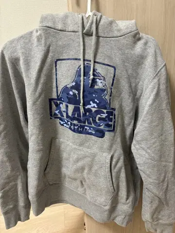 XLARGE 후드 부착 후드티 그레이