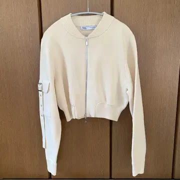 ZARA 크롭 니트 봄버 자켓