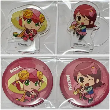 록맨 에그제 롤 & 메이 아크릴 스탠드 BIG 캔뱃지