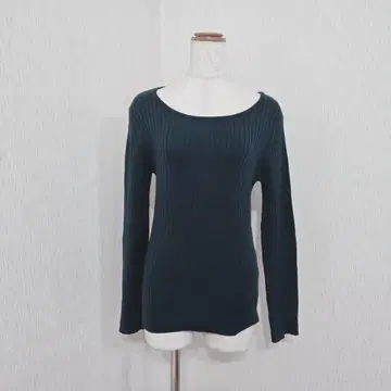 grove 리브 니트탑 ( L ) 심플 베이직 모스그린 계열