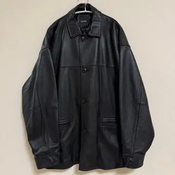 BEAMS 블랙 가죽 자켓