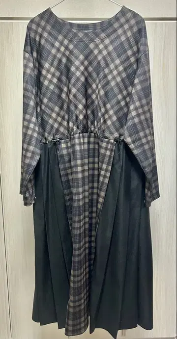 아즈노우아즈 머스트 해브 체크 무늬 롱 원피스