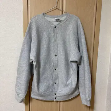 챔피온 80' 리버스 위브 스냅 가디건 트리코 태그